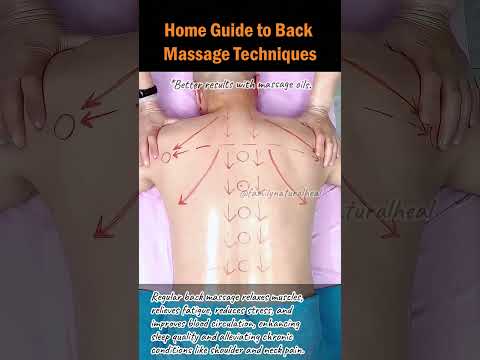 Home Guide to Back Massage Techniques #backmassage #shoulderpainrelief #neckpainrelief  #backhealth