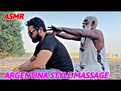ARGENTINA 🇦🇷 STYLE MASSAGE | BABA KALLU TRADITIONAL HEAD AND NECK MASSAGE 💆 #asmr #relax