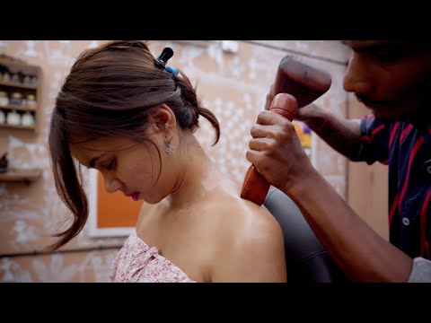 Master Cracker Camphor Oil Tok Sen Shoulder Massage ASMR | Indian Massage