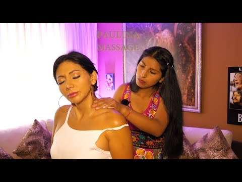 PAULINA ASMR – MASSAGE with ROSE PETALS | HEAD, FOOT, SHOULDER, BELLY, BACK. Gentle Whispering