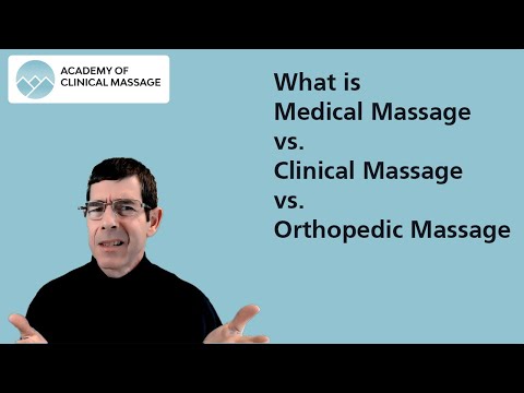 What is Medical Massage vs. Clinical Massage vs. Orthopedic Massage